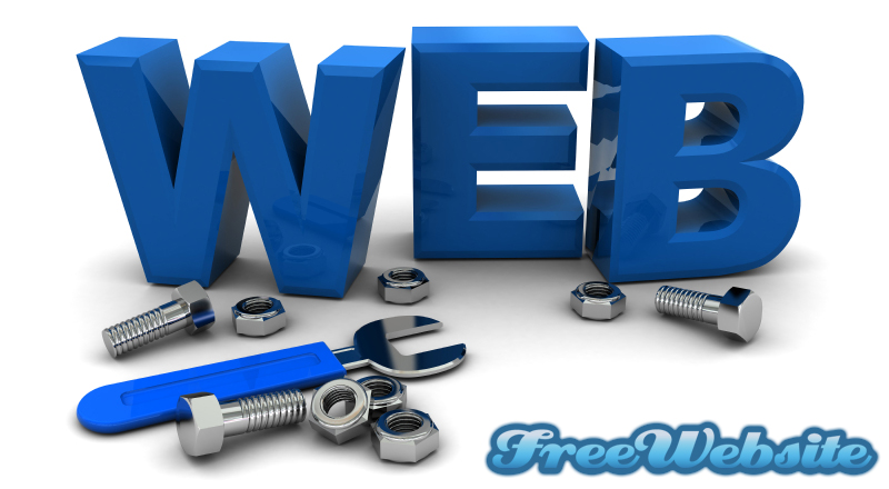 3d illustration of text 'web' with wrench and nuts